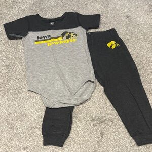 Iowa Hawkeyes onesie and pants set